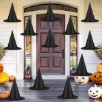 12 PCS Halloween Witch Hats, Black