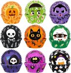 SANNIX 450pcs Halloween Cupcake Liners,