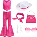 Cowgirl Costume Girls Kids Disco Outfits