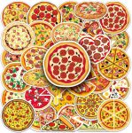 Pizza Decals Pack, 50PCs - Aesthetic