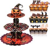 LemonRoad 25 Pcs Halloween Party Cupcake