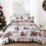 Dobuyly Christmas Quilt Set Queen Size,