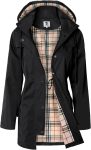 SaphiRose Women's Long Hooded Rain