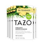TAZO Organic Green Tea, Green Ginger, 96