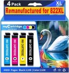 for 822XL Ink Cartridges Combo Pack