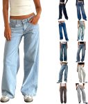 Womens Low Rise Jeans Trendy Y2K Baggy