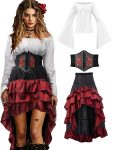 Verceco Pirate Costume Women Outfit with