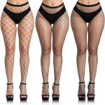 Buauty 3 pcs black fishnet stockings for