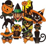 Whaline 40Pcs Vintage Halloween Cutouts,