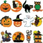 Vintage Halloween Decorations - 12 Piece