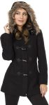 Alpine Swiss Duffy Womens Wool Coat Fur