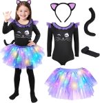 GIFTINBOX Cat Costume for Girls, Light