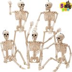 JOYIN 5 PCS Posable Halloween Skeleton