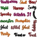 Halloween Words Cutting Dies for Card
