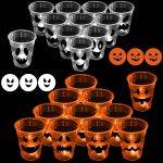 22 Pc Glow Pumpkin Party Game Set, 16 oz