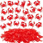 Lewtemi 50 Pcs Mini Red Crab/Crawfish