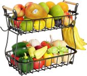 ANTOPY 2 Tier Fruit Basket with 2 Banana