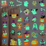 216 PCS Halloween Tattoos for kids,