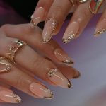 Press on Nails Almond Fake Nails French