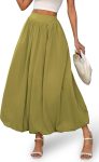 ELLEVEN Women's Bubble Maxi Skirt with
