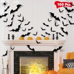 LUDILO 100pcs Bats Halloween Decorations