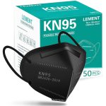 LEMENT 50pcs KN95 Face Mask Black 5