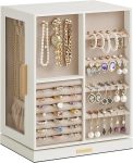 SONGMICS Jewelry Box 360° Rotating,