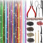 Hair Tinsel 24 Colors 7800 Strands Hair