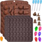 Gummy Skull Candy Molds Silicone, 4 Pack