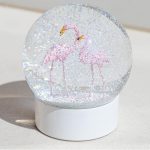 Flamingo Snow Globe, Christmas Snow