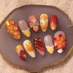 30pcs Fall Maple Leaf Press on Nails
