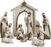 Ivory and Gold Christmas Nativity 10