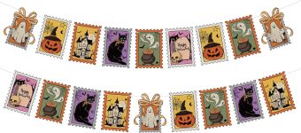 Oudain 2 Pack Vintage Halloween Hanging