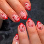 Red Press on Nail Short Fake Nails