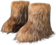 Women's Faux Fur Boots Size 9 - Mid-Calf