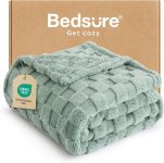 Bedsure GentleSoft Sage Green Throw