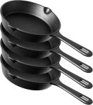 Vesici 4 Pcs Cast Iron Skillet 5.5 Inch