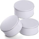Yopay 3 Pack Cookie Tin with Lid, Round
