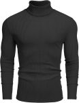 COOFANDY Men's Ribbed Turtleneck Sweater