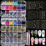 Teenitor Nail Charms Nail Art Kit with