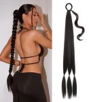 Long Braid Ponytail Extension with Hair
