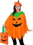 3 PCS Pumpkin Costume for Women Adults,