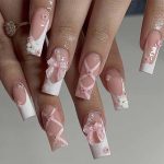Press on Nails Medium Long Rhinestone