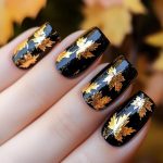 3D Maple Leaf Press on Nails