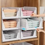 SNSLXH 5 Pack Stackable Closet Storage