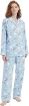 amaxer Women's Flannel Pajama Set 100%
