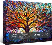 PICKFORU Stained Glass Puzzle Tree of