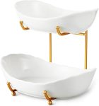 2 Tier Ceramic Fruit Bowl for Kitchen