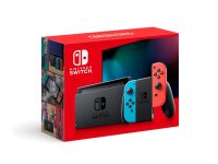 Nintendo Switch with Neon Blue and Neon