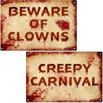 2 Pcs Terrifying Halloween Clown Metal